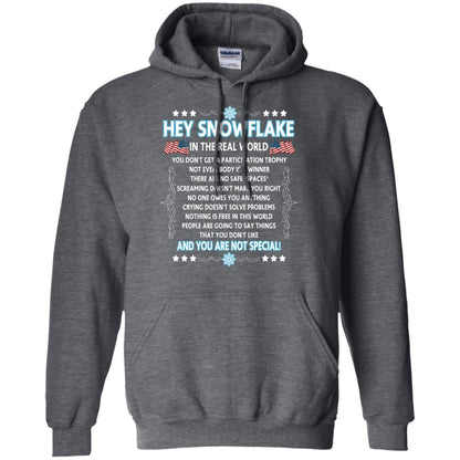Hey Snowflake In The Real World Military T-shirt Dark Heather