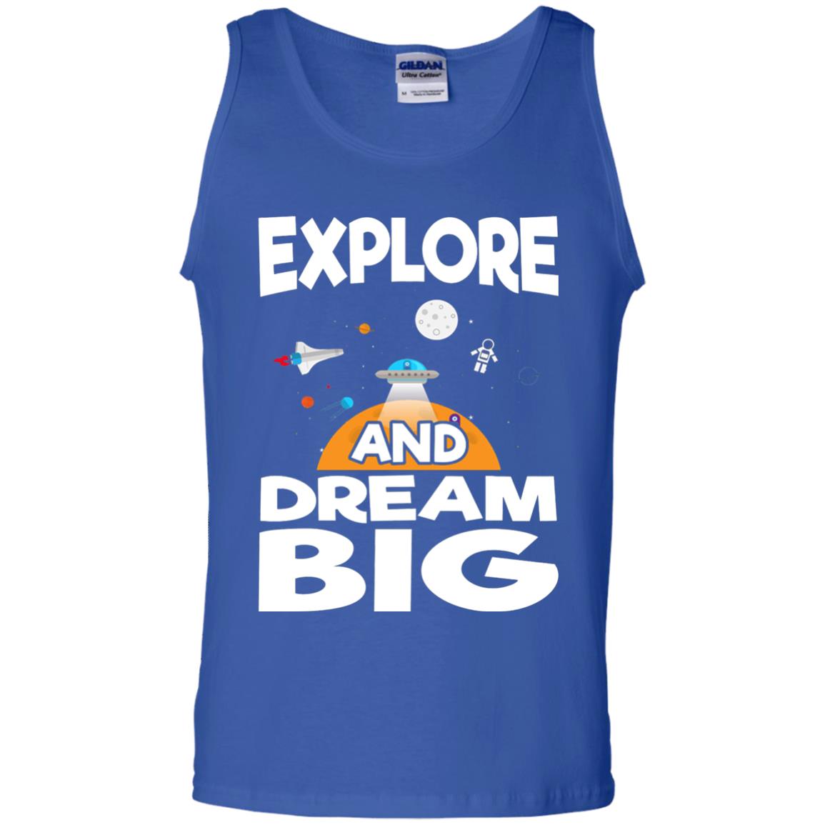 Explore And Dream Big Space Universe Planet Shirt Royal