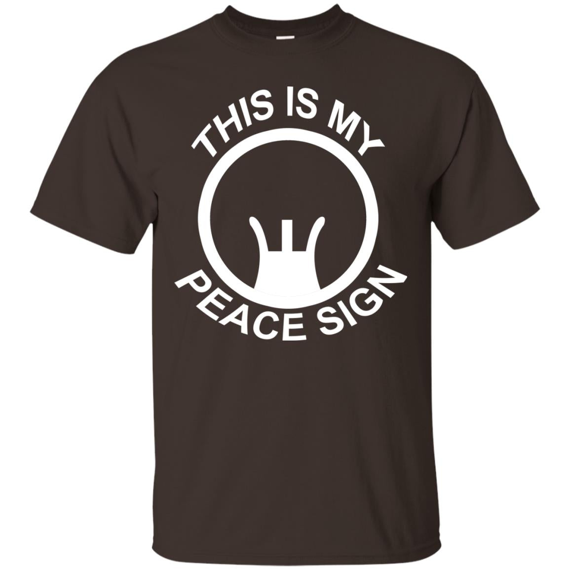 This Is My Peace Sign Shirt Dark Chocolate