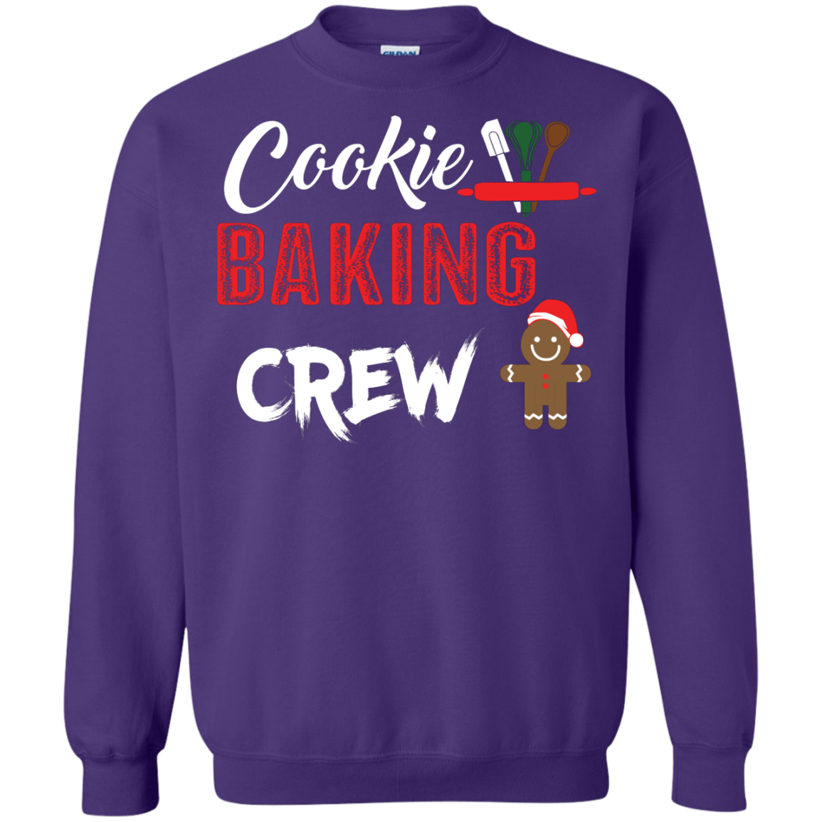 Christmas T-Shirt Cookie Baking Crew Purple