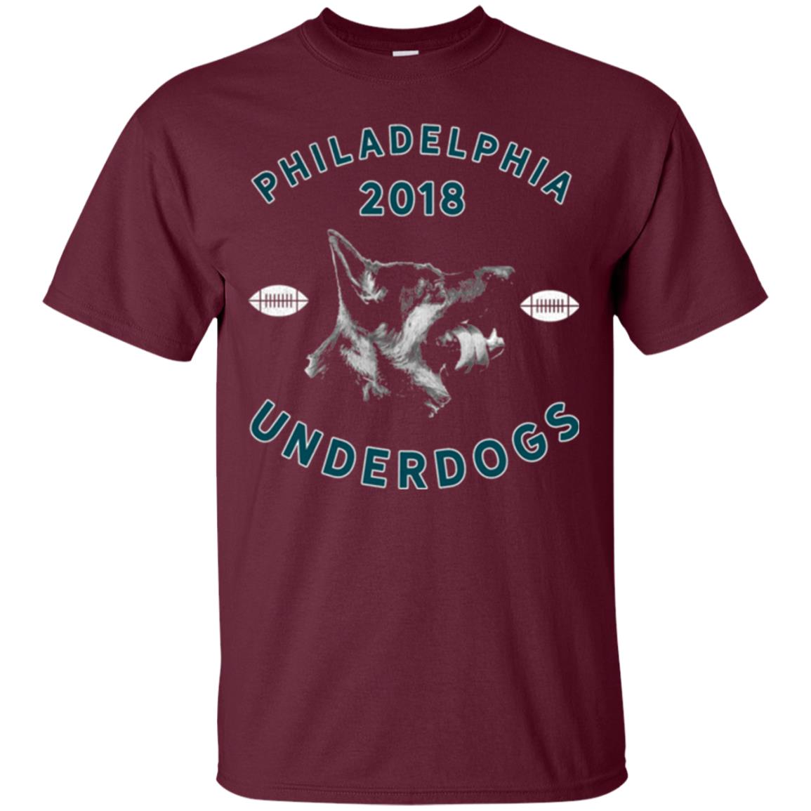 Dog Lover T-shirt Philly Philadelphia Underdogs Lii Game Day Maroon