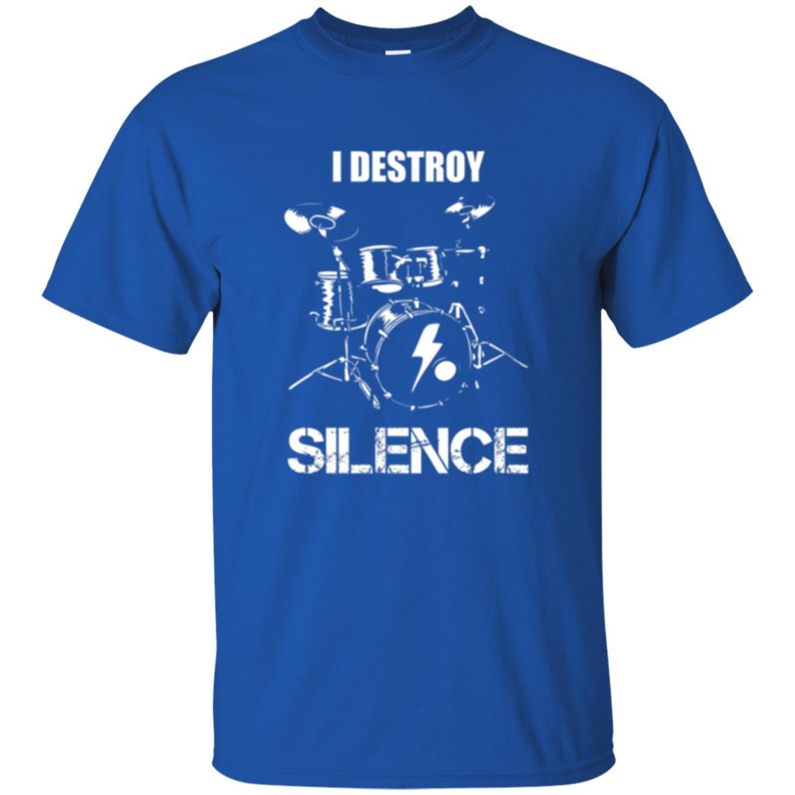 Drummer T-shirt I Destroy Silence Royal