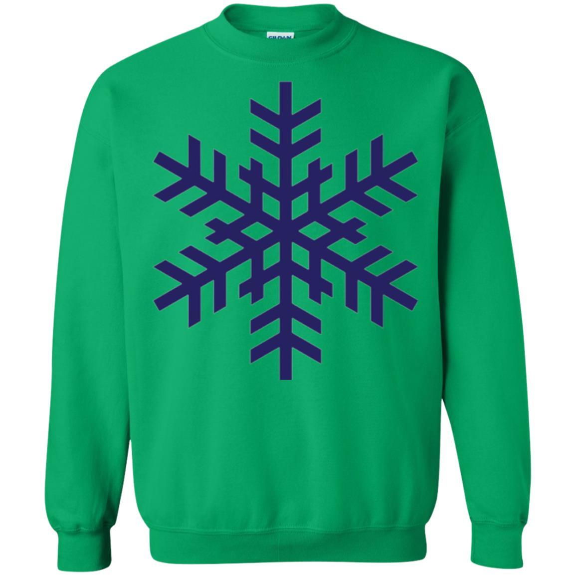 Christmas T-shirt Navy Blue Snowflake T-shirt Irish Green