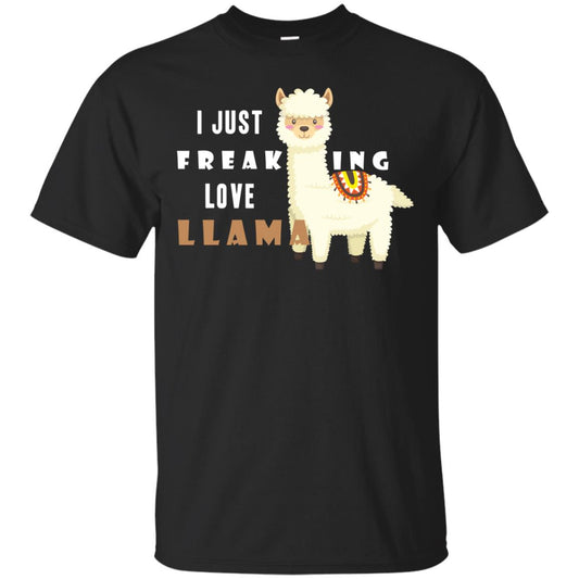 I Just Freaking Love Llama Shirt Black