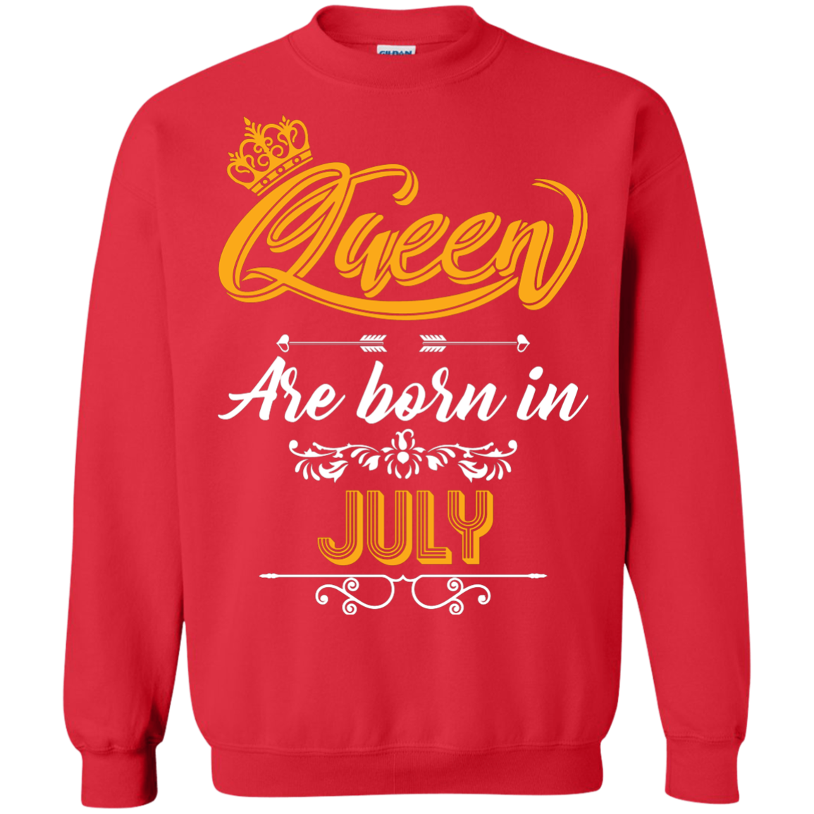 Brithday T-Shirt Queen Are Born In July Red