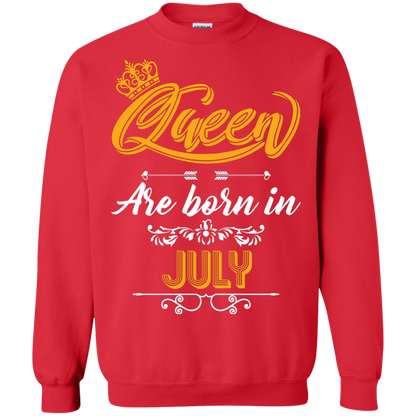 Brithday T-Shirt Queen Are Born In July Red