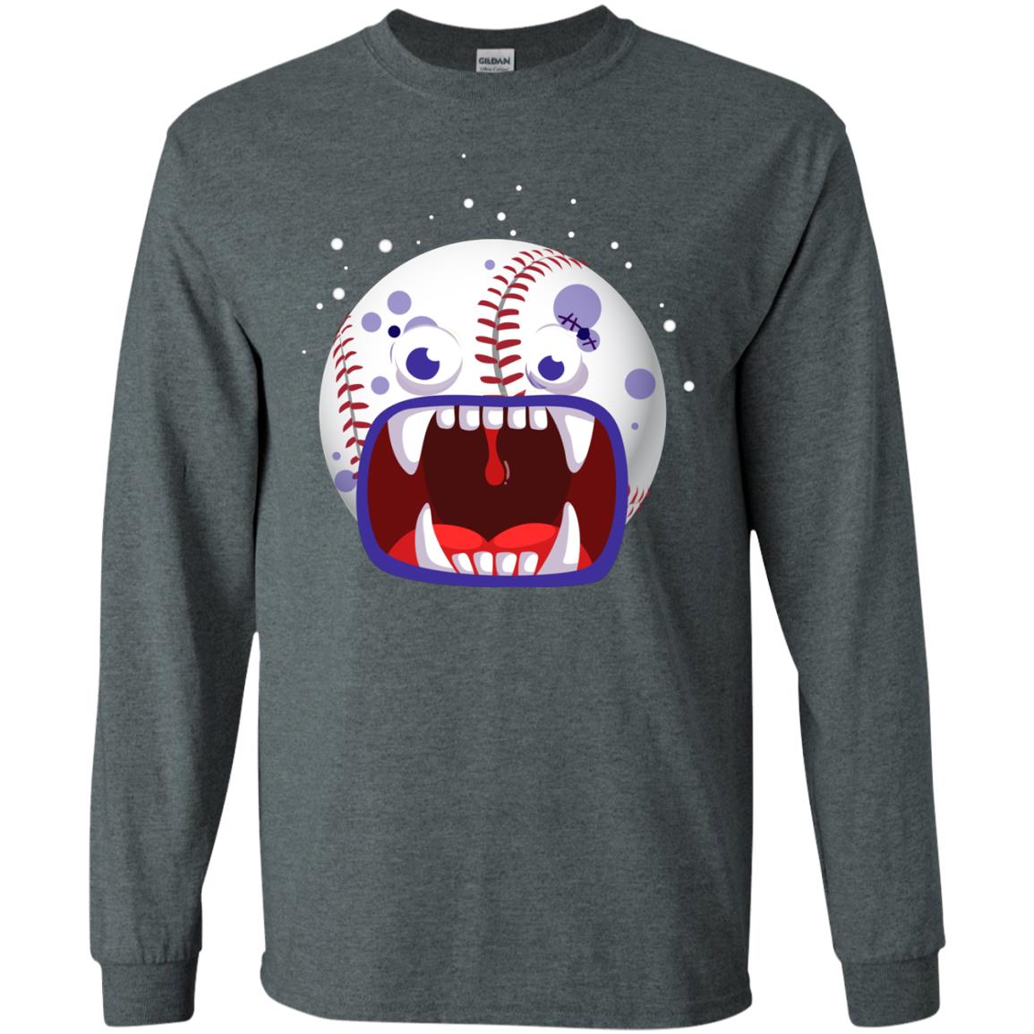 Baseball Halloween Shirt Dark Heather