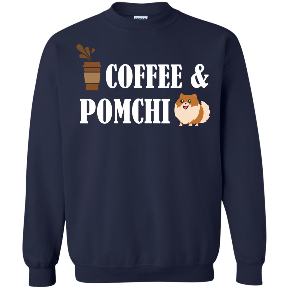 Coffee And Pomchi Lover Shirt Navy