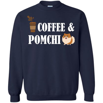 Coffee And Pomchi Lover Shirt Navy