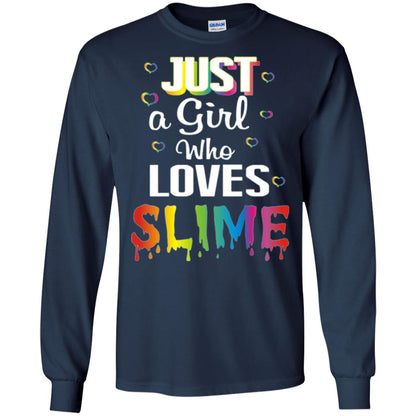 Slime Lovers T-shirt Just A Girl Who Loves Slime Navy