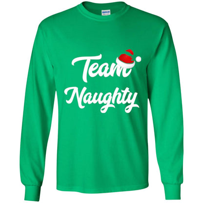 Christmas T-shirt Team Naughty Irish Green