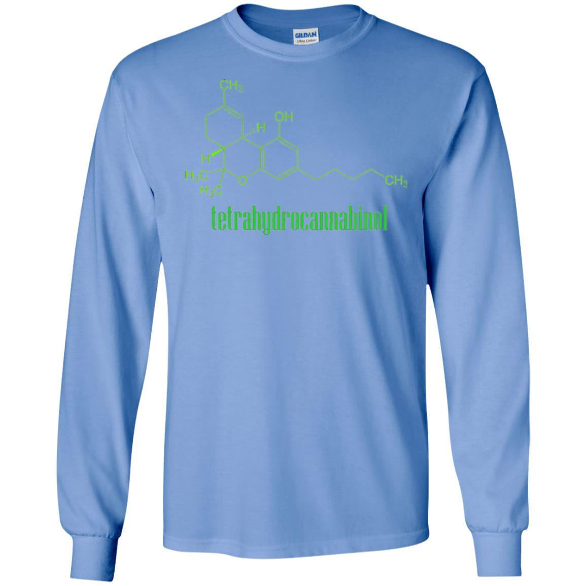 Canabis Molecule T-shirt Tetrahydrocannabinol Thc Carolina Blue
