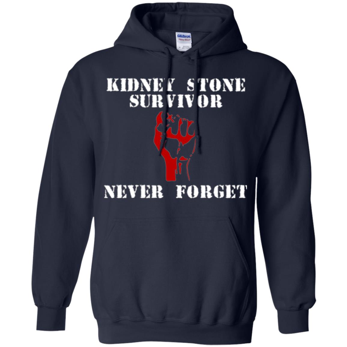 Kidney Stone Survivor Never Forget T-shirt Navy