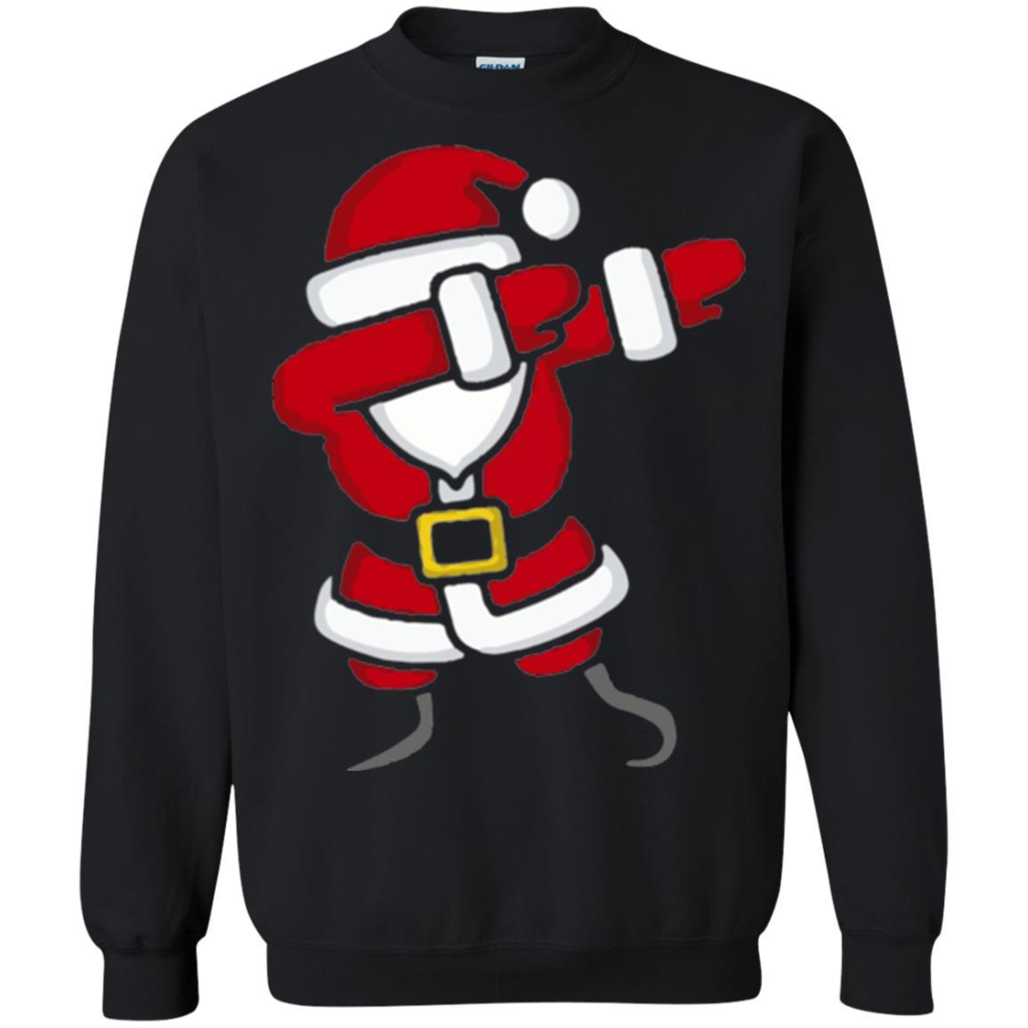 Christmas T-shirt Dabbing Santa Claus Black