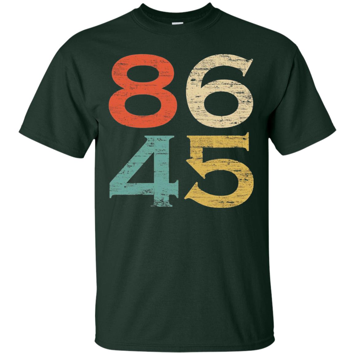 Classic Vintage Style 86 45 Anti Trump T-shirt Forest