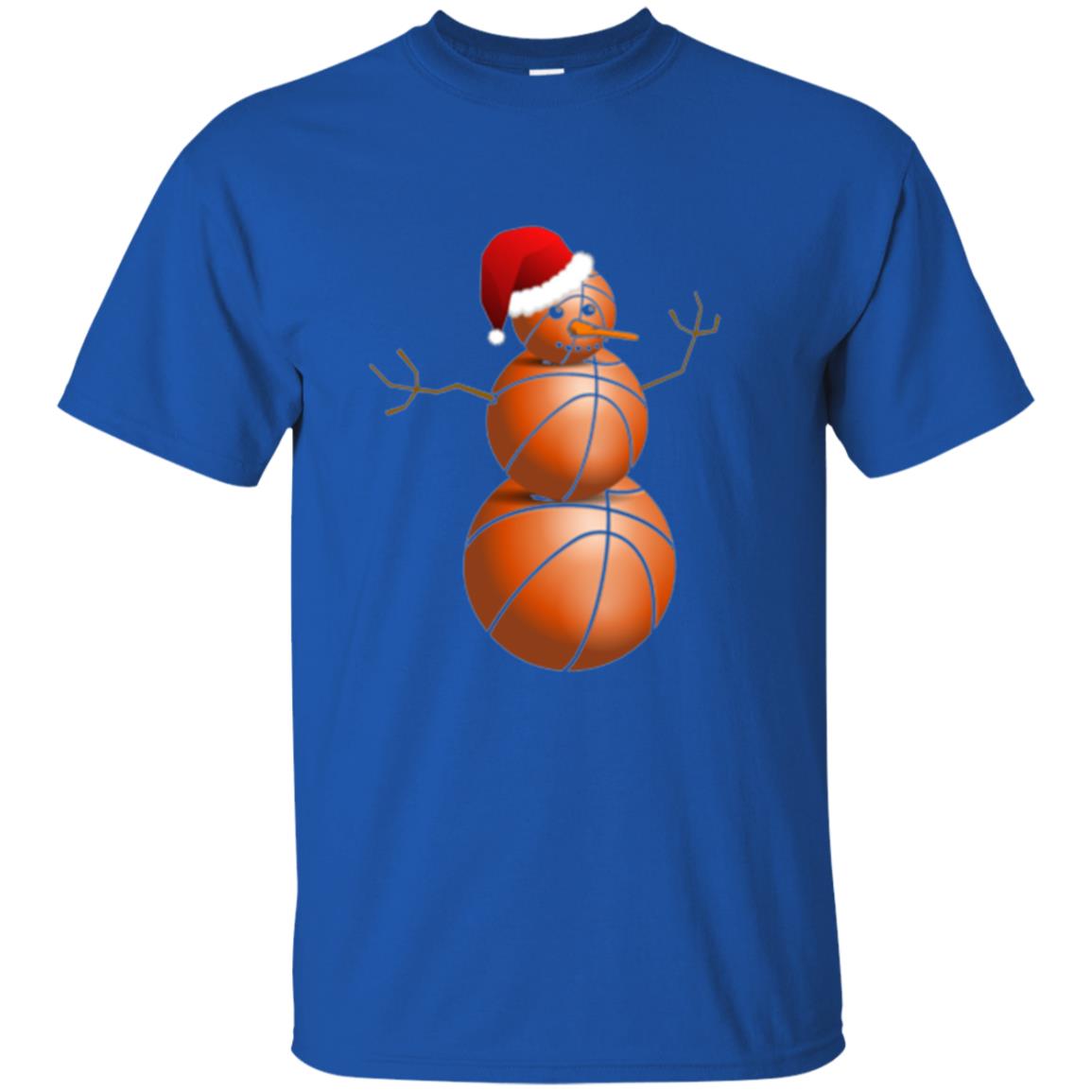 Christmas T-shirt Basketball Snowman Royal