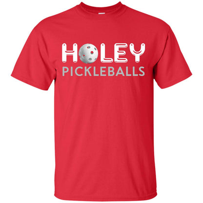 Pickleball Lover T-shirt Holey Pickleballs Red