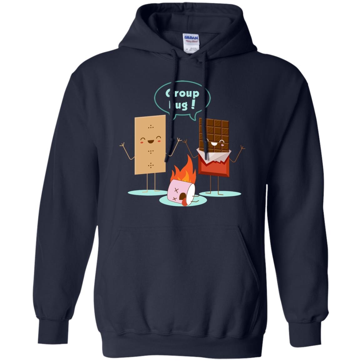 Funny Smores Chocolate Marshmallow Hiking Camping T-shirt Navy