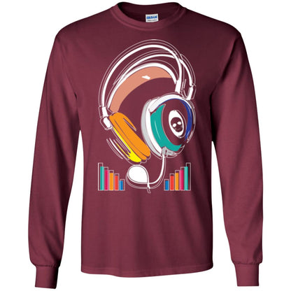 Music Lover T-shirt Sound Activated Glow Maroon