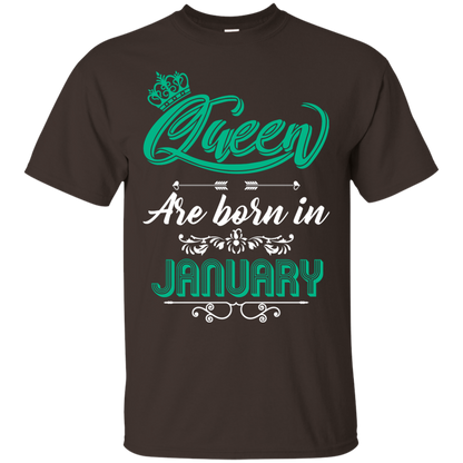 Brithday T-Shirt Queen Are Born In January Dark Chocolate