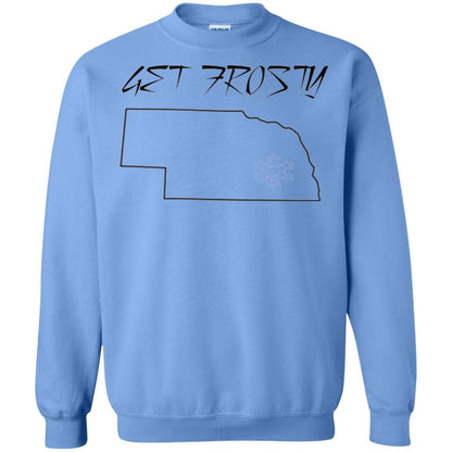 Christmas T-shirt Get Frosty Nebraska Football Carolina Blue