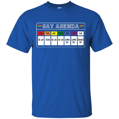 Gay Agenda Funny Lgbt T-shirt Royal