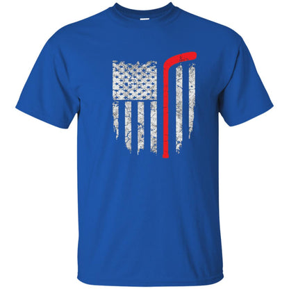 Hockey American Flag Hockey Lover T-shirt Royal