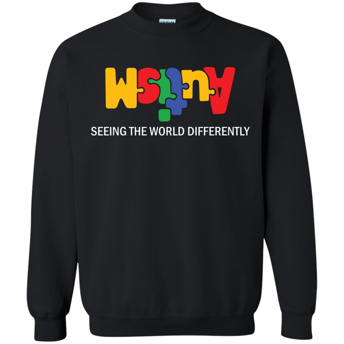 Autism Awareness T-shirt Seeing The World Differently Black