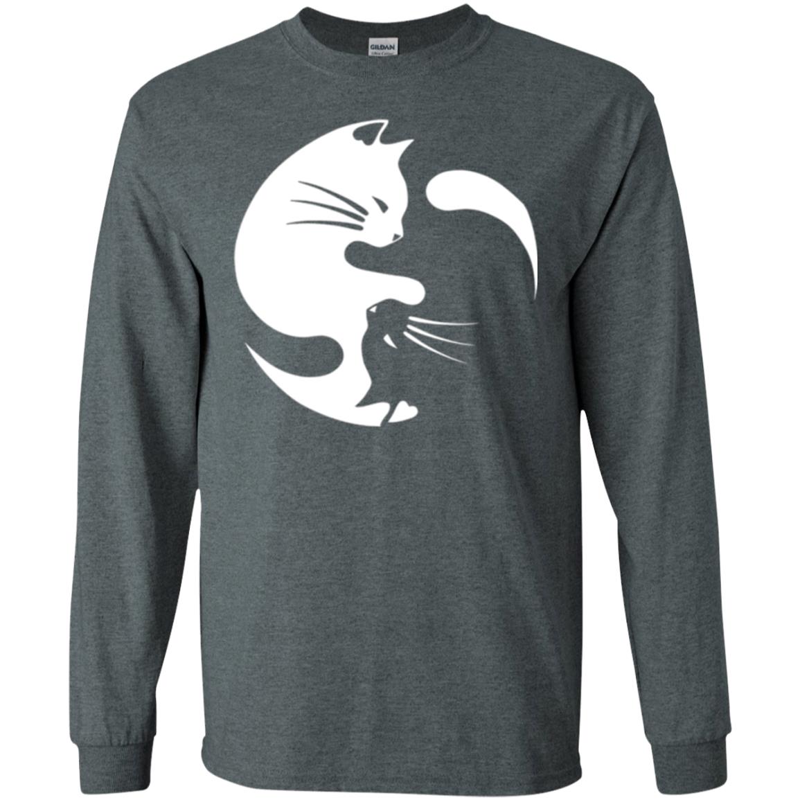 Ying Yang Cat T-shirt Dark Heather