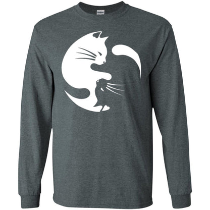 Ying Yang Cat T-shirt Dark Heather