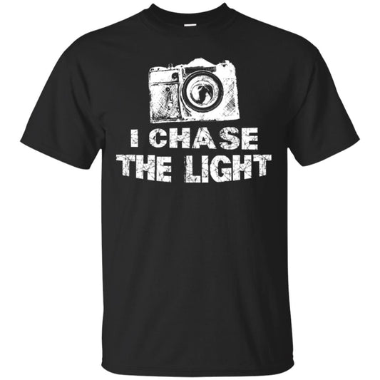 Photographer T-shirt I Chase The Light Black