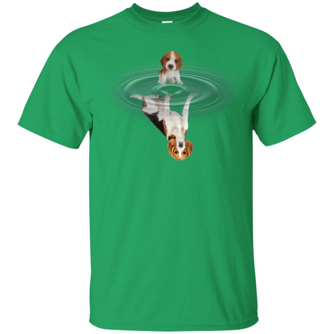 Little Beagle And Big Shadow Shirt Irish Green