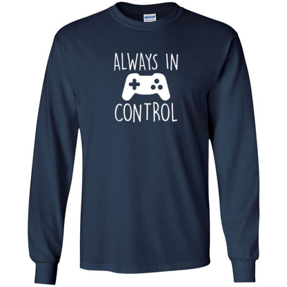 Gamer T-shirt Always In Control Video Game Navy