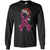 Pink Ribbon With Santa Hat Breast Cancer Awareness X-mas Gift ShirtG240 Gildan LS Ultra Cotton T-Shirt