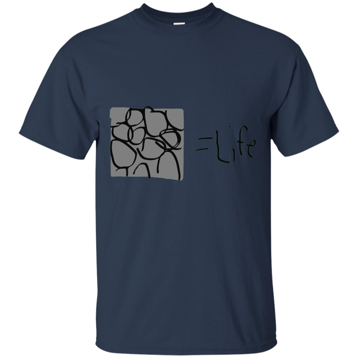 Cobblestone Equals Life Video Game Gamers Shirt Navy