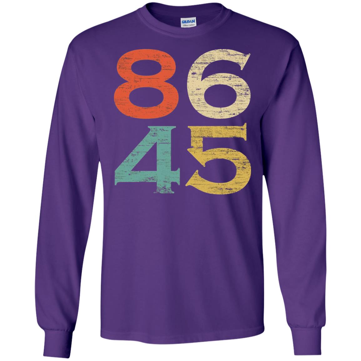 Classic Vintage Style 86 45 Anti Trump T-shirt Purple