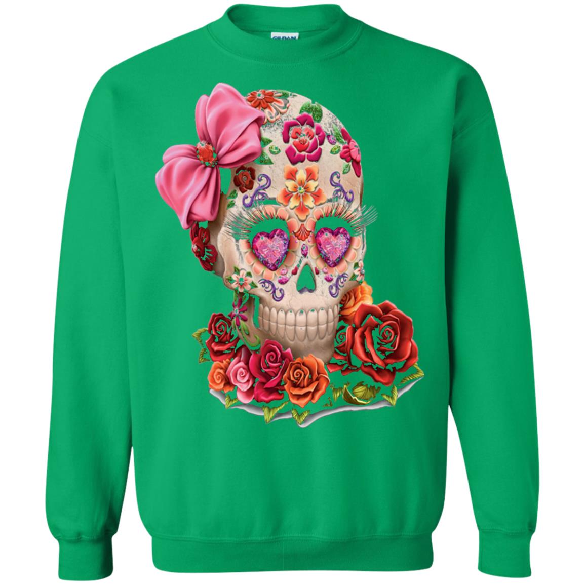 Cinco De Mayo Skull Women Flower Shirt Irish Green