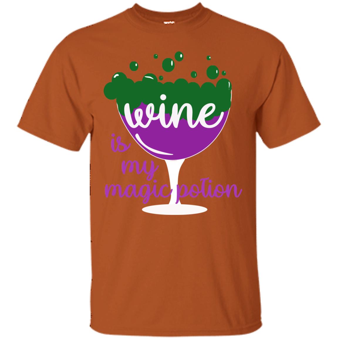 Wine Is My Magic Potion Funny Halloween Wine Lovers Shirt Texas Orange