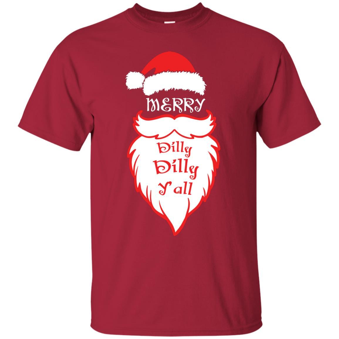 Christmas T-shirt Merry Dilly Dilly Y'all Cardinal