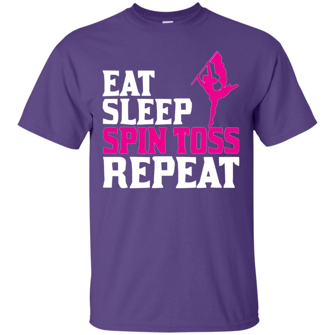 Eat Sleep Spin Toss Repeat Color Guard T-shirt Purple