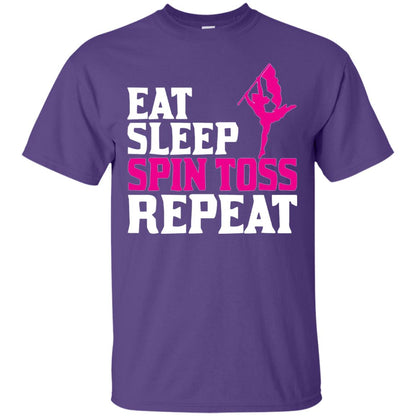 Eat Sleep Spin Toss Repeat Color Guard T-shirt Purple