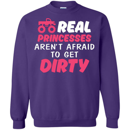 Monster Truck Girl T-shirt Real Princesses Aren’t Afraid To Get Dirty Purple