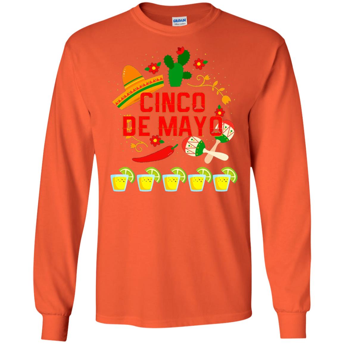 Fiesta Cinco De Mayo T-shirt Cinco De Mayo Orange