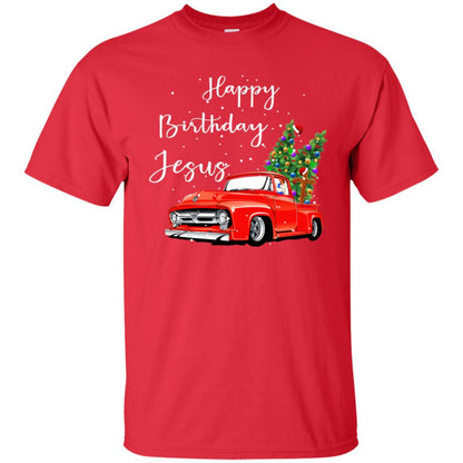 Happy Birthday Jesus Christian Christ X-mas Gift Shirt Red