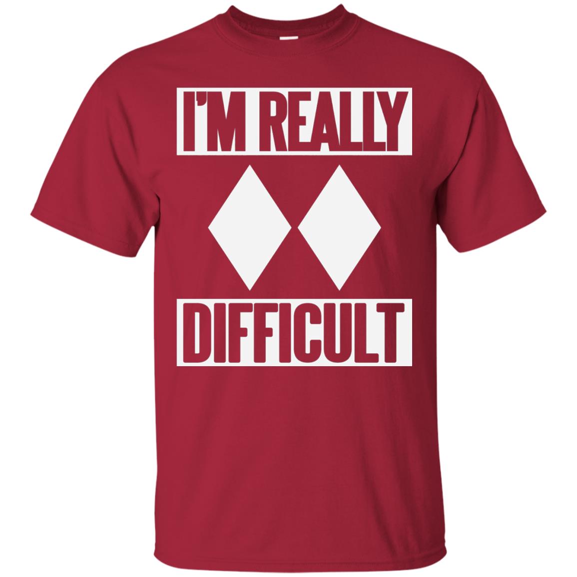 Im Really Difficult Double Black Diamond Ski T-shirt Cardinal