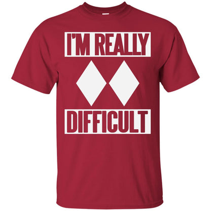 Im Really Difficult Double Black Diamond Ski T-shirt Cardinal
