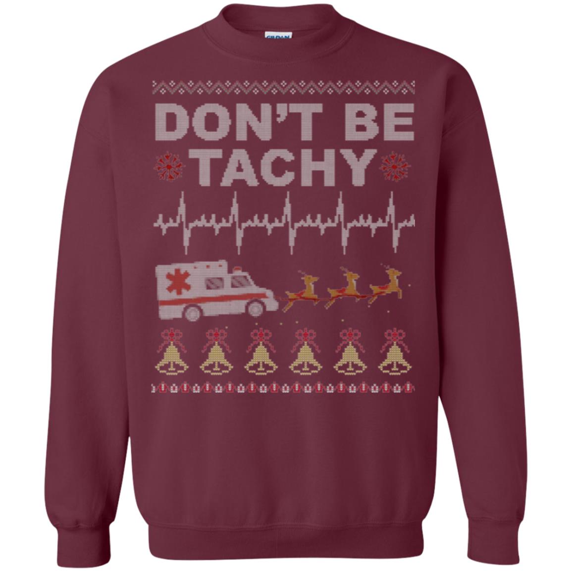 Nurse T-shirt Don_t Be Tachy Maroon