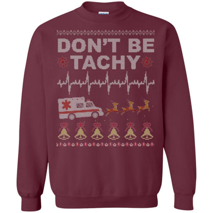 Nurse T-shirt Don_t Be Tachy Maroon