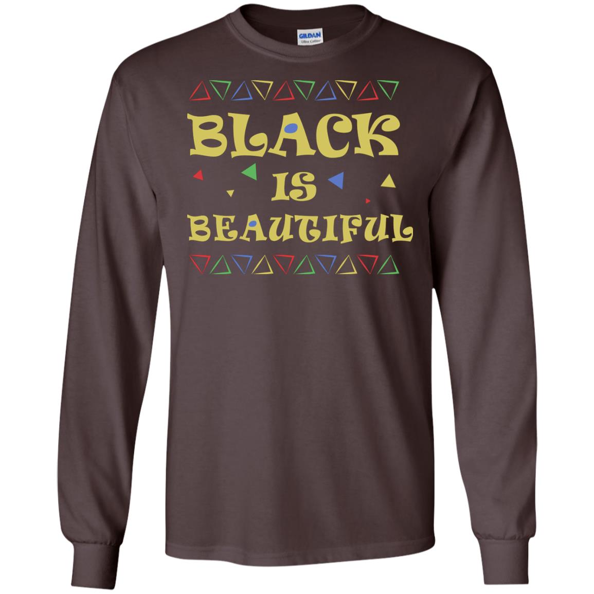 African American T-shirt Black Is Beautiful Dark Chocolate