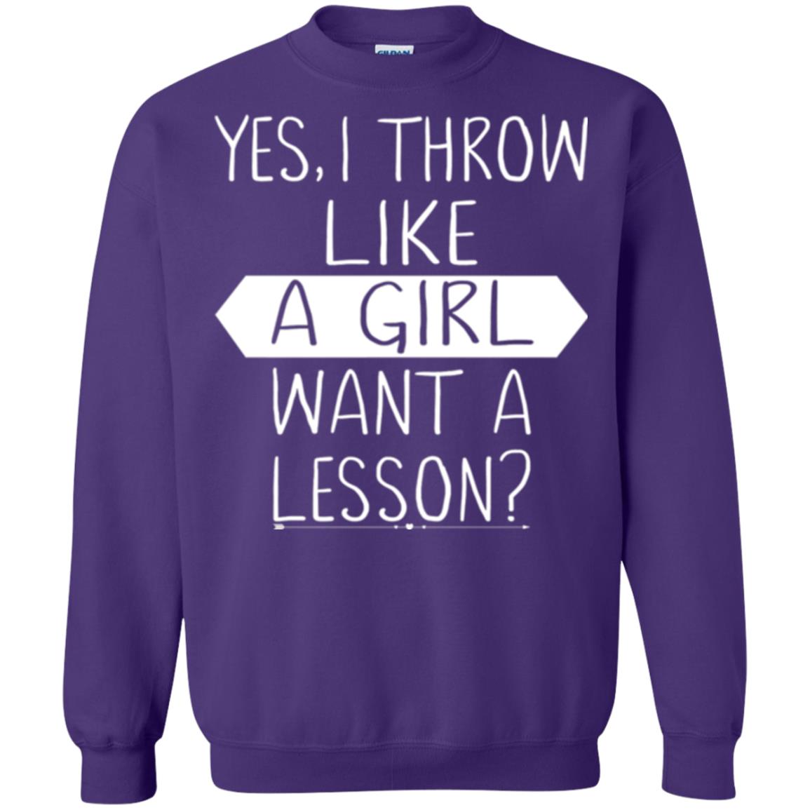 Softball T-shirt Yes I Throw Like A Girl Want A Lesson Purple